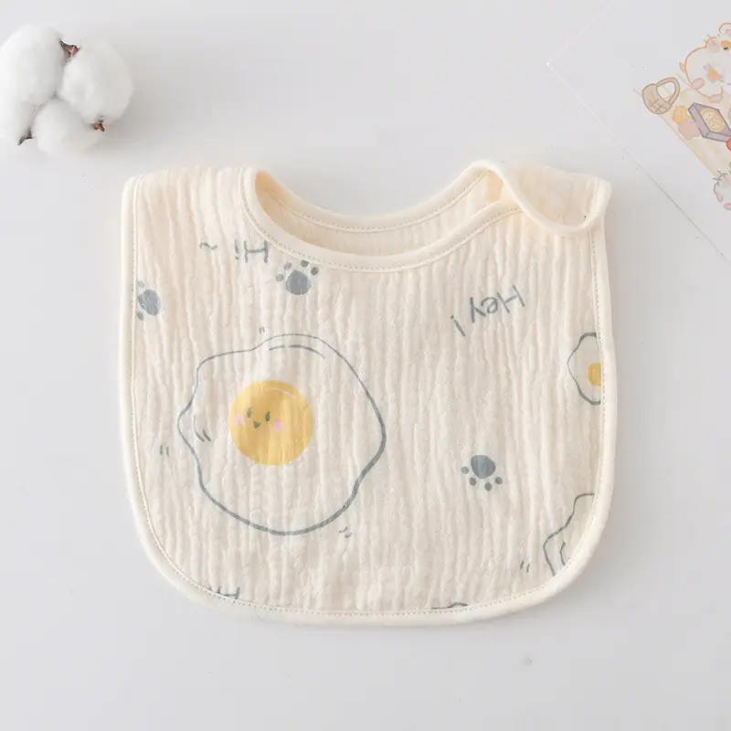 Korean Gauze Cotton Newborn Baby Bib Olive Green - Image 7