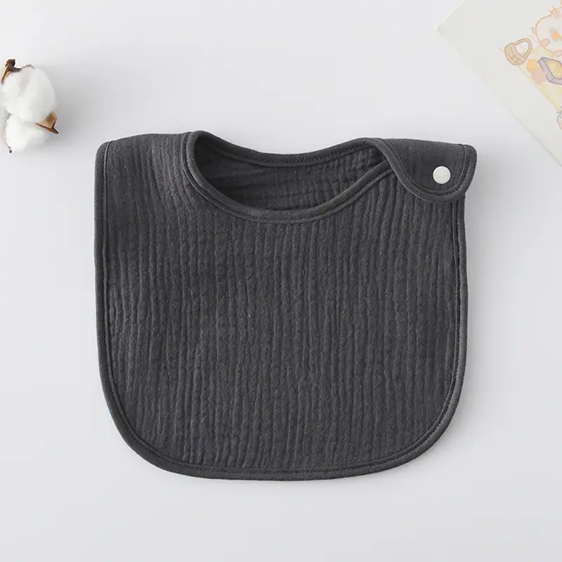 Korean Gauze Cotton Newborn Baby Bib Olive Green - Image 71