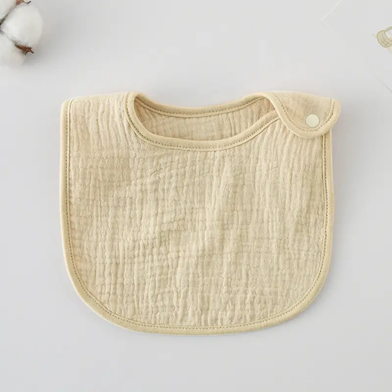 Korean Gauze Cotton Newborn Baby Bib Olive Green - Image 72
