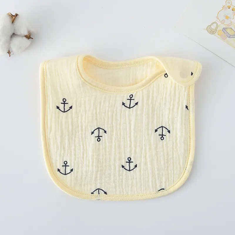 Korean Gauze Cotton Newborn Baby Bib Olive Green - Image 74