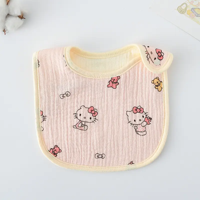 Korean Gauze Cotton Newborn Baby Bib Olive Green - Image 76