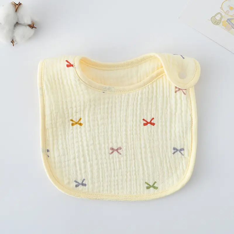 Korean Gauze Cotton Newborn Baby Bib Olive Green - Image 79