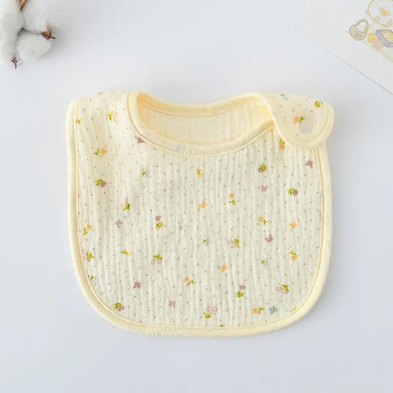Korean Gauze Cotton Newborn Baby Bib Olive Green - Image 80
