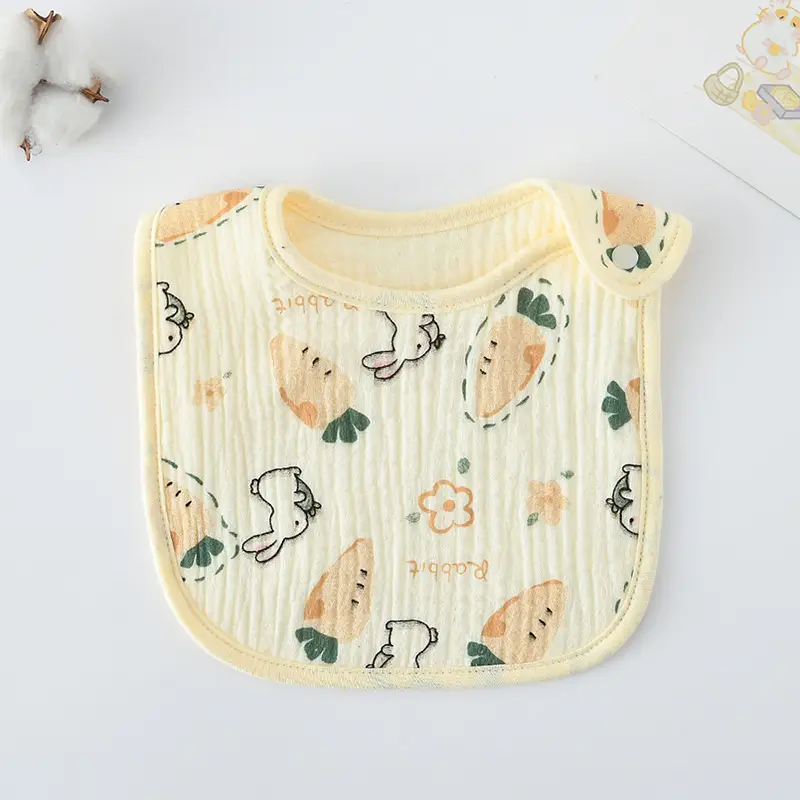 Korean Gauze Cotton Newborn Baby Bib Olive Green - Image 83