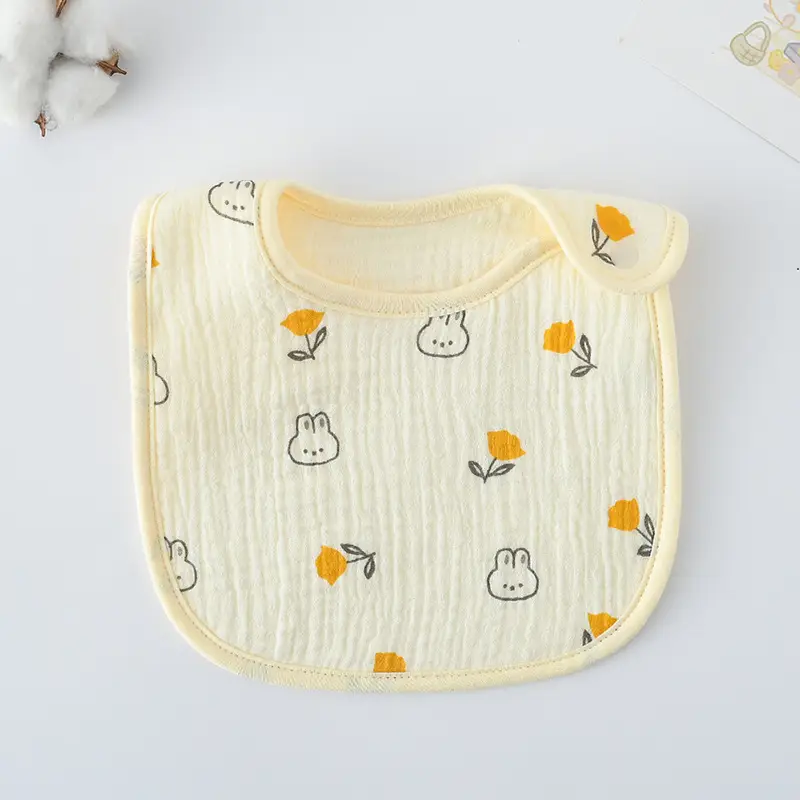 Korean Gauze Cotton Newborn Baby Bib Olive Green - Image 84
