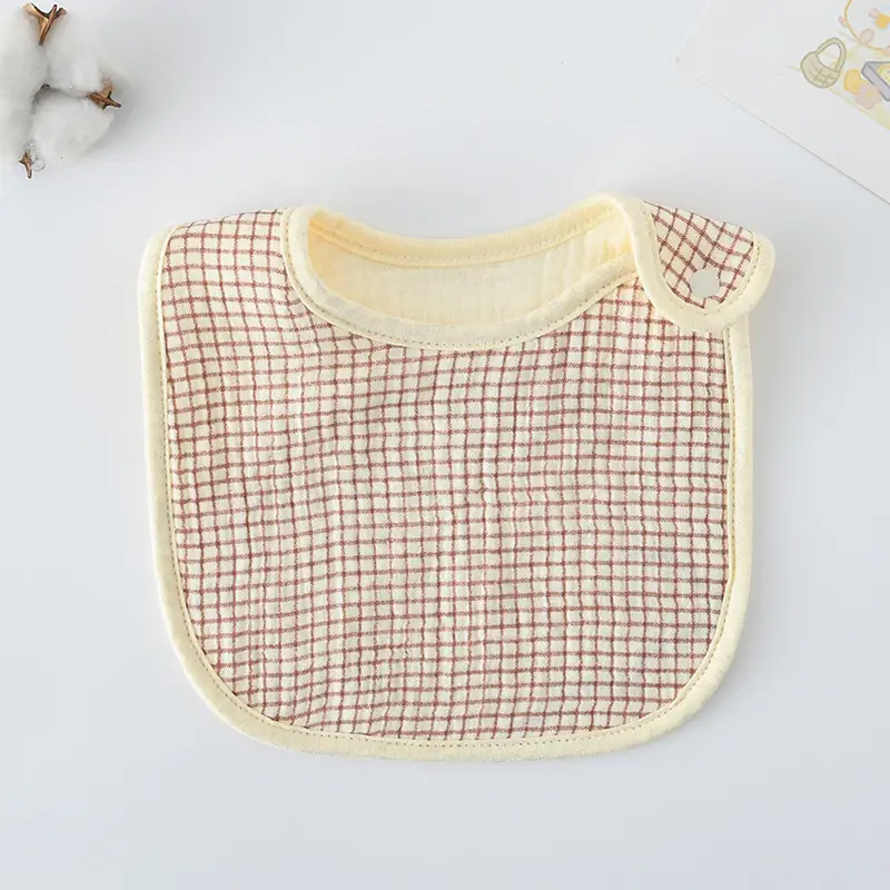 Korean Gauze Cotton Newborn Baby Bib Olive Green - Image 85