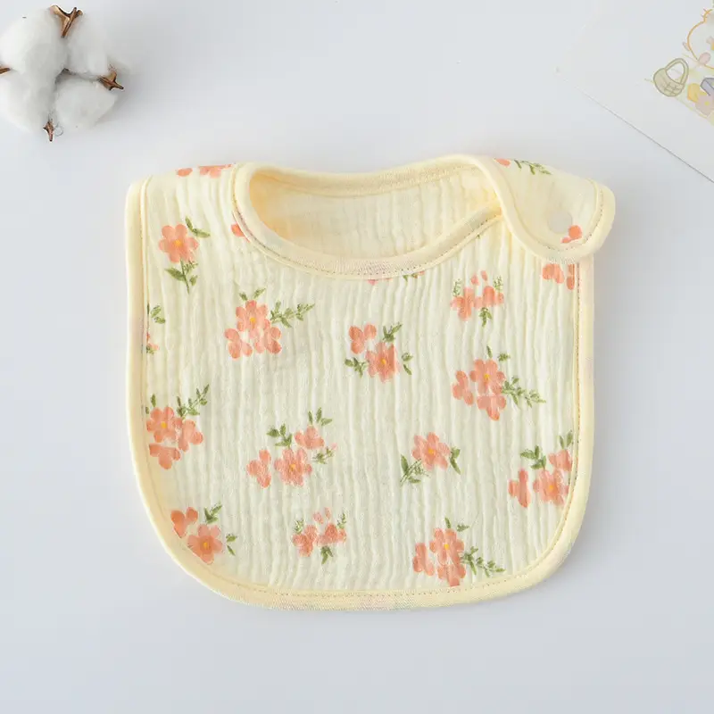 Korean Gauze Cotton Newborn Baby Bib Olive Green - Image 88