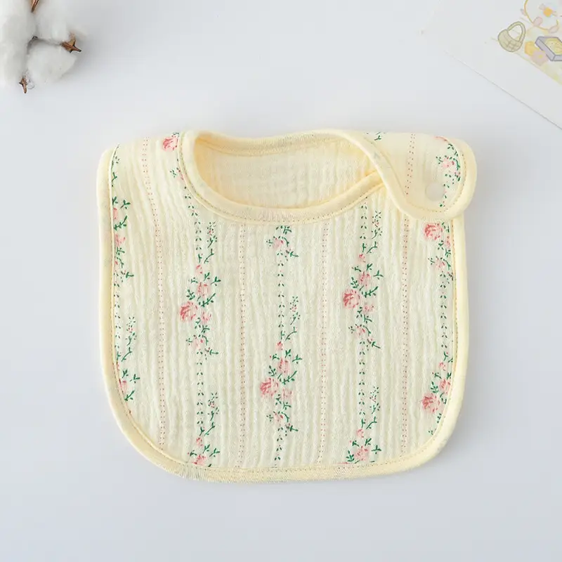 Korean Gauze Cotton Newborn Baby Bib Olive Green - Image 90