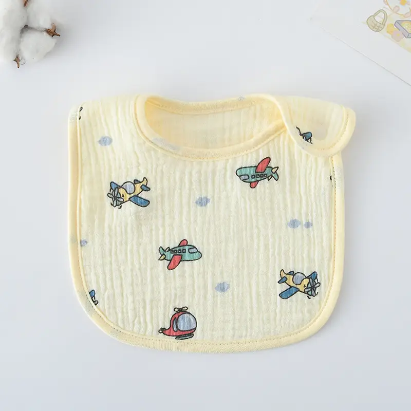 Korean Gauze Cotton Newborn Baby Bib Olive Green - Image 92