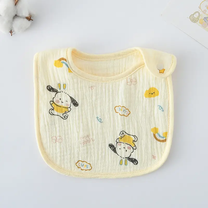 Korean Gauze Cotton Newborn Baby Bib Olive Green - Image 93