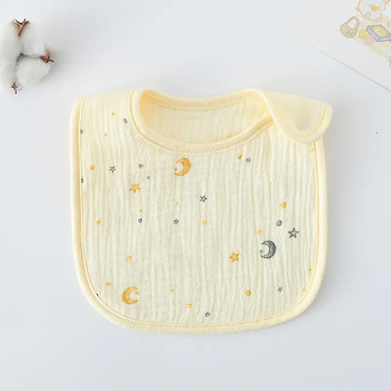 Korean Gauze Cotton Newborn Baby Bib Olive Green - Image 97