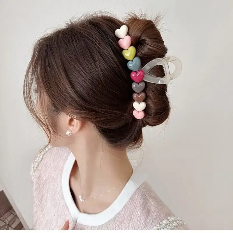 Cute Rainbow Hairpin Women's Head 2023 New Clamp Large - Image 4
