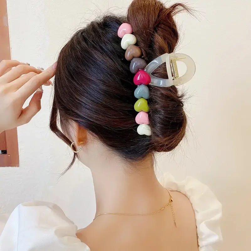 Cute Rainbow Hairpin Women's Head 2023 New Clamp Large - Image 5