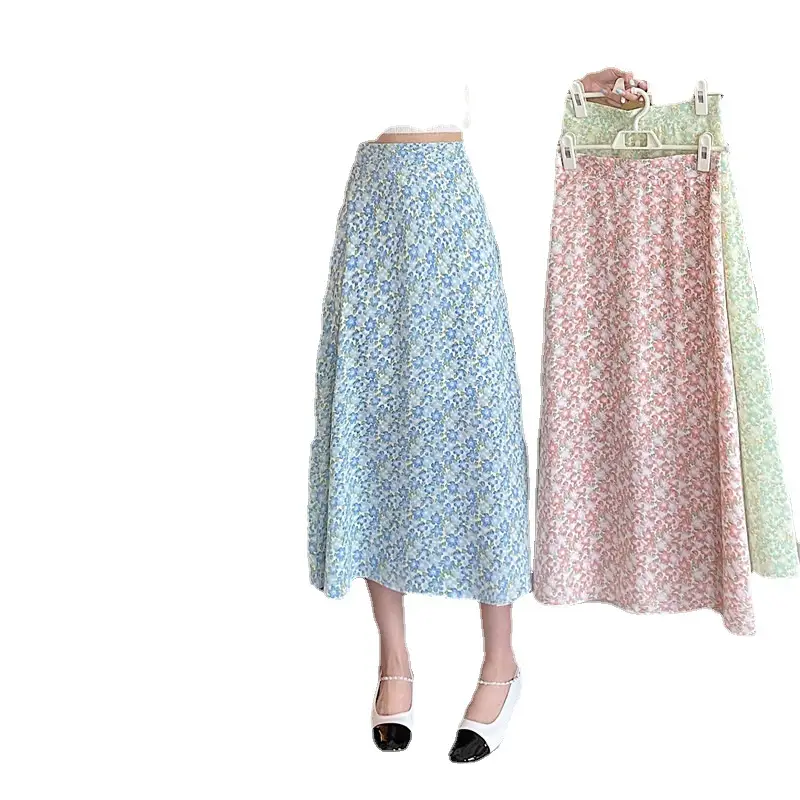 Women Floral High-Waist Skirt 2024 Summer - Image 7