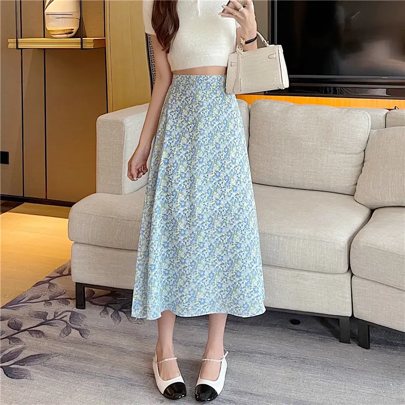 Women Floral High-Waist Skirt 2024 Summer — feature 10