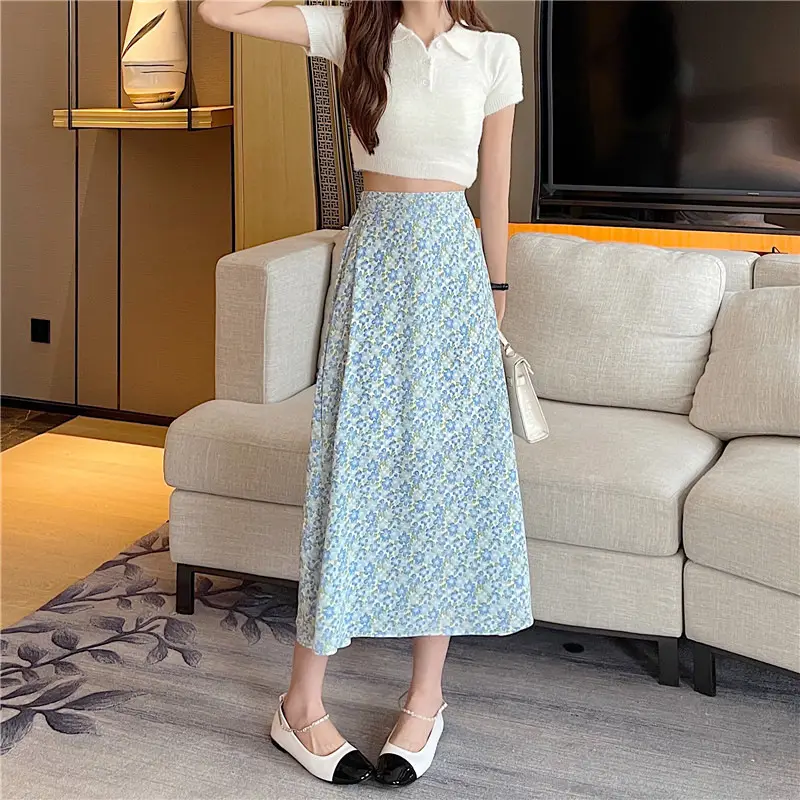 Women Floral High-Waist Skirt 2024 Summer — feature 11