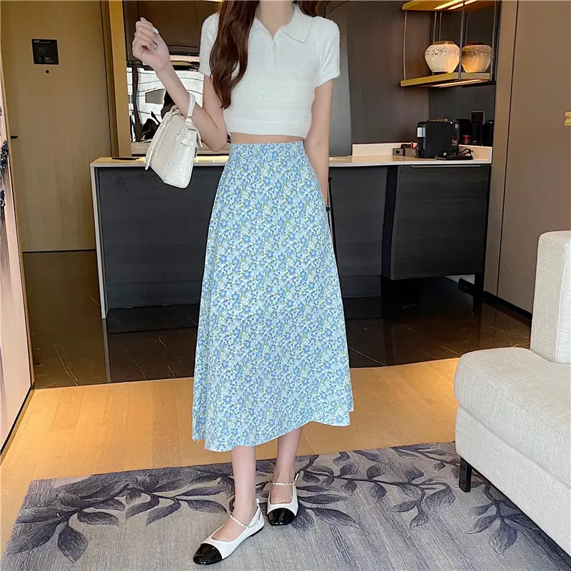 Women Floral High-Waist Skirt 2024 Summer — feature 13