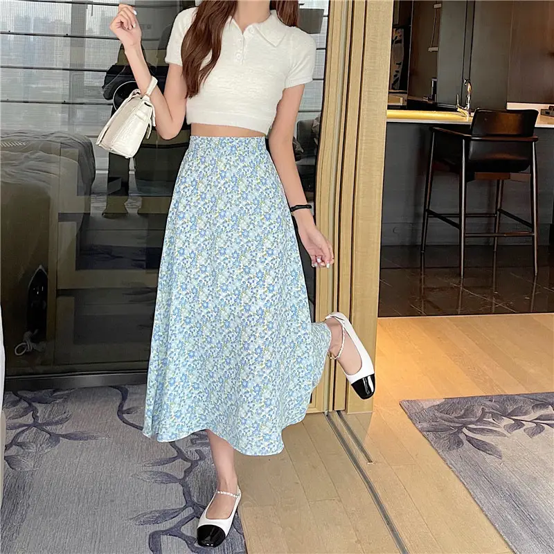 Women Floral High-Waist Skirt 2024 Summer — feature 15