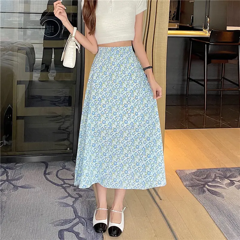 Women Floral High-Waist Skirt 2024 Summer — feature 17