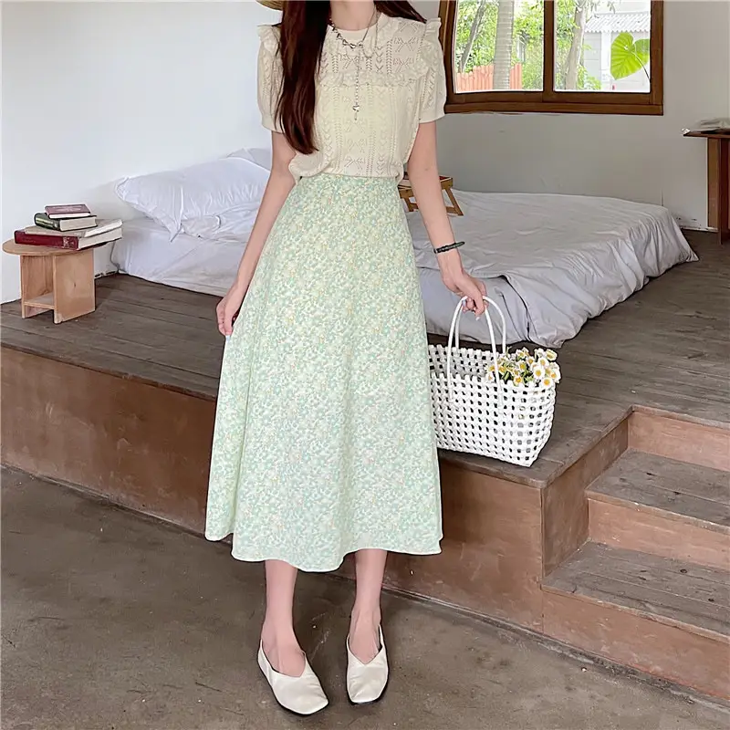 Women Floral High-Waist Skirt 2024 Summer — feature 19