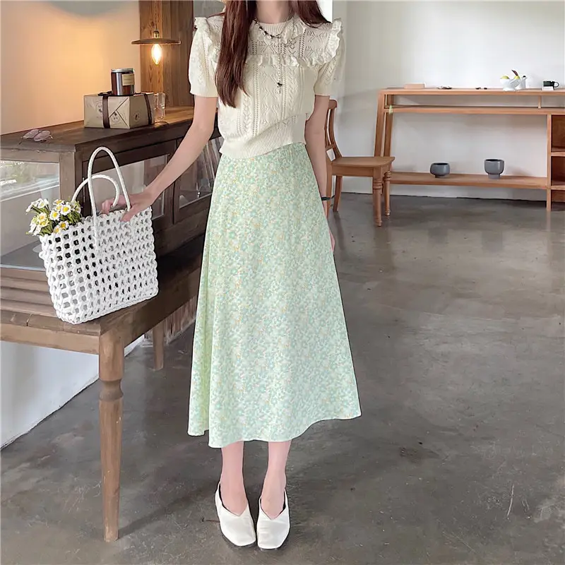 Women Floral High-Waist Skirt 2024 Summer — feature 20