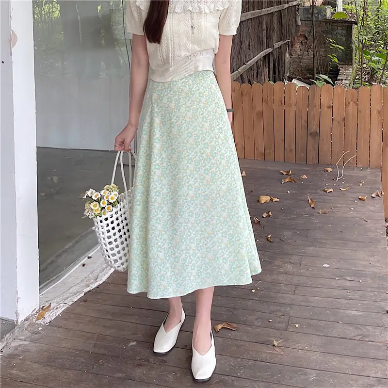 Women Floral High-Waist Skirt 2024 Summer — feature 22