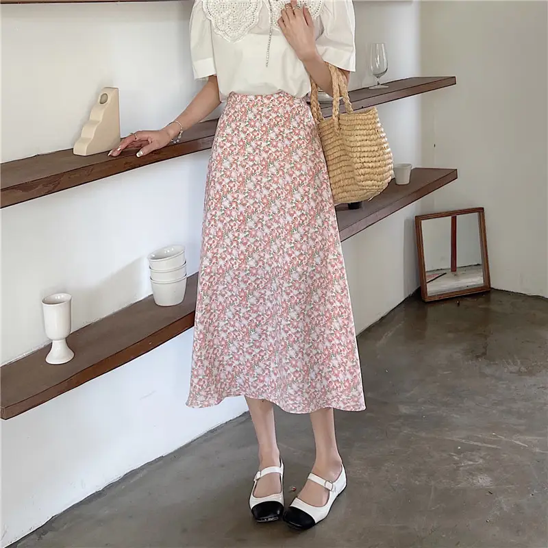 Women Floral High-Waist Skirt 2024 Summer — feature 25