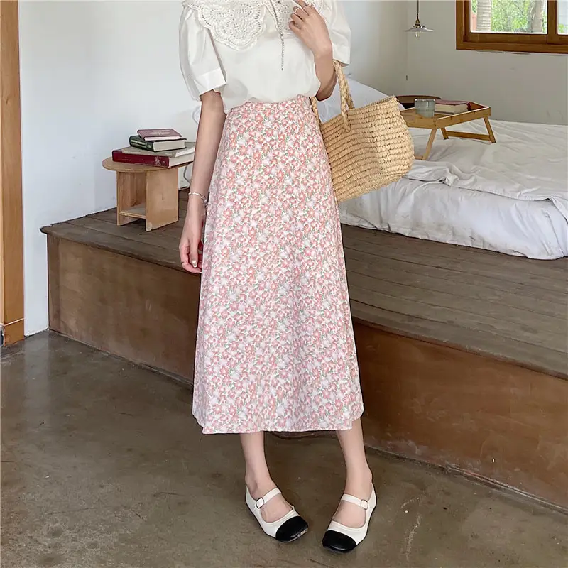 Women Floral High-Waist Skirt 2024 Summer — feature 26