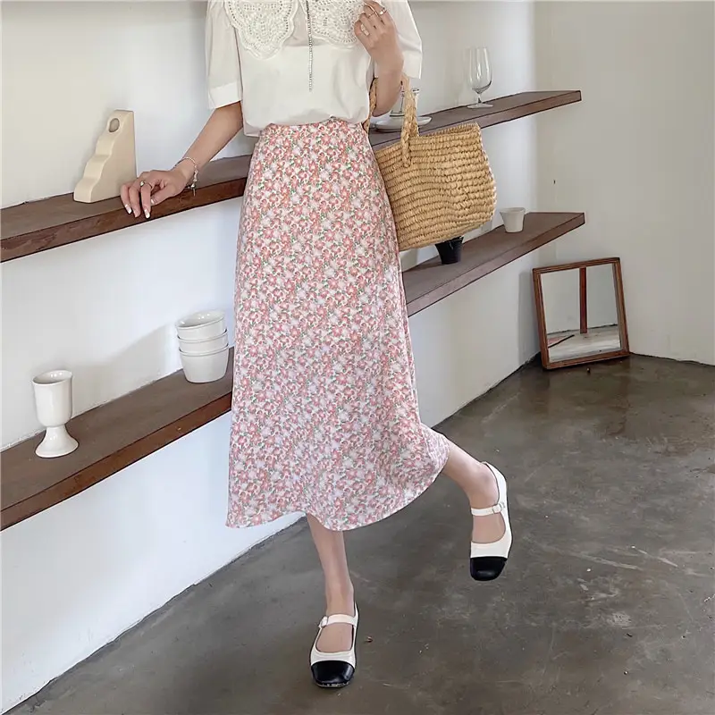 Women Floral High-Waist Skirt 2024 Summer — feature 27