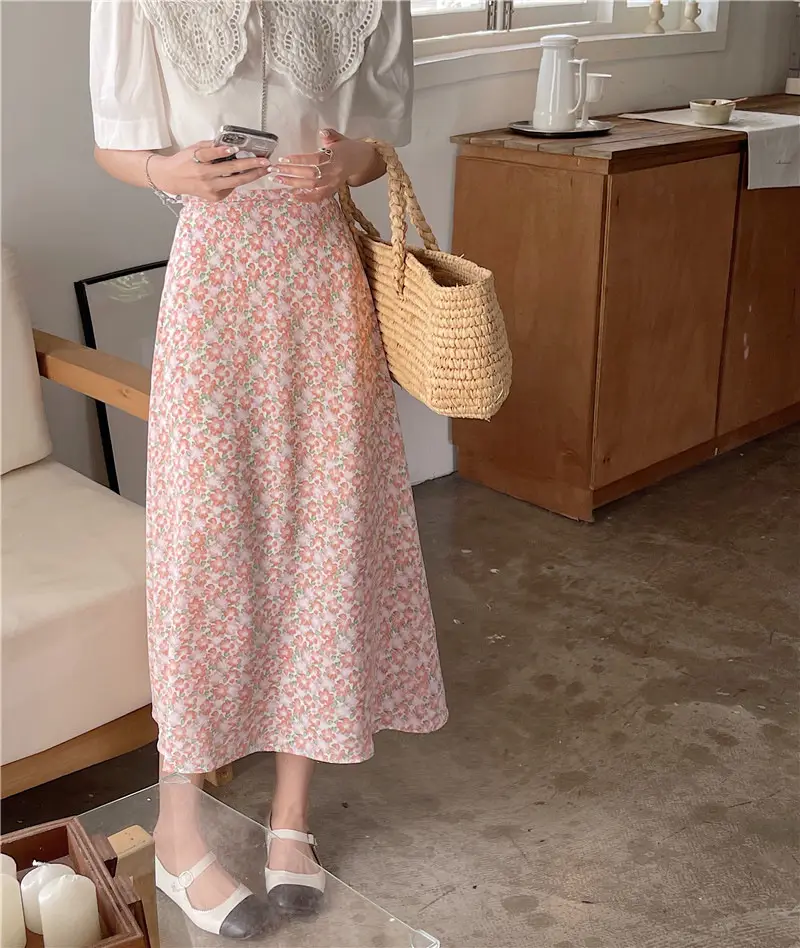 Women Floral High-Waist Skirt 2024 Summer — feature 29