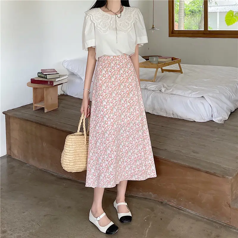 Women Floral High-Waist Skirt 2024 Summer — feature 30