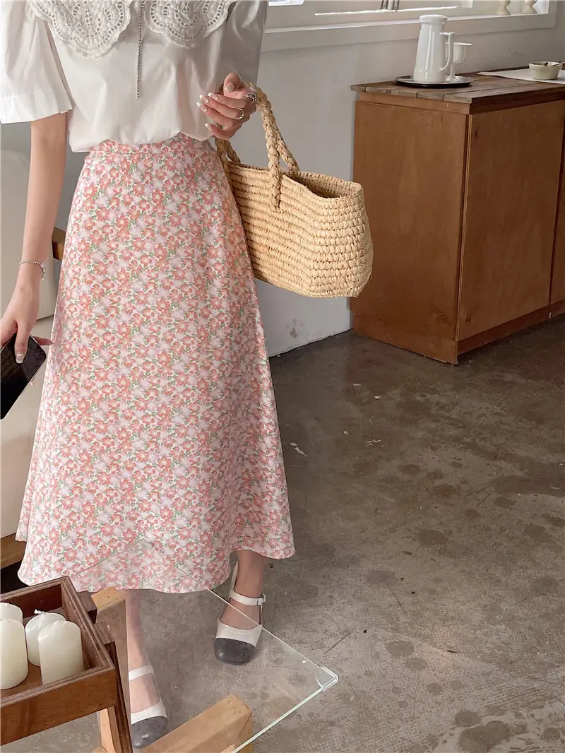 Women Floral High-Waist Skirt 2024 Summer — feature 32
