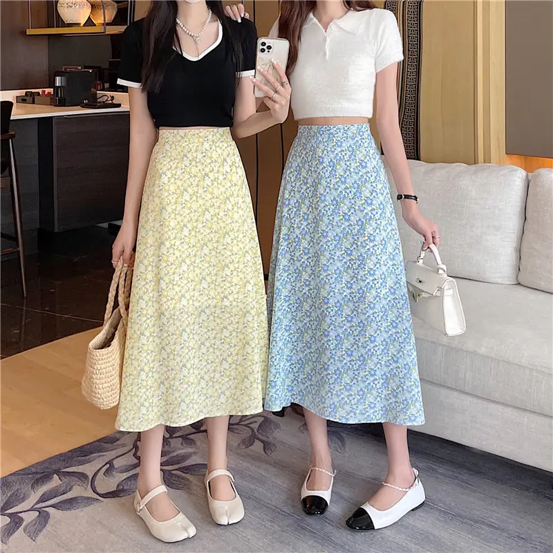 Women Floral High-Waist Skirt 2024 Summer — feature 4