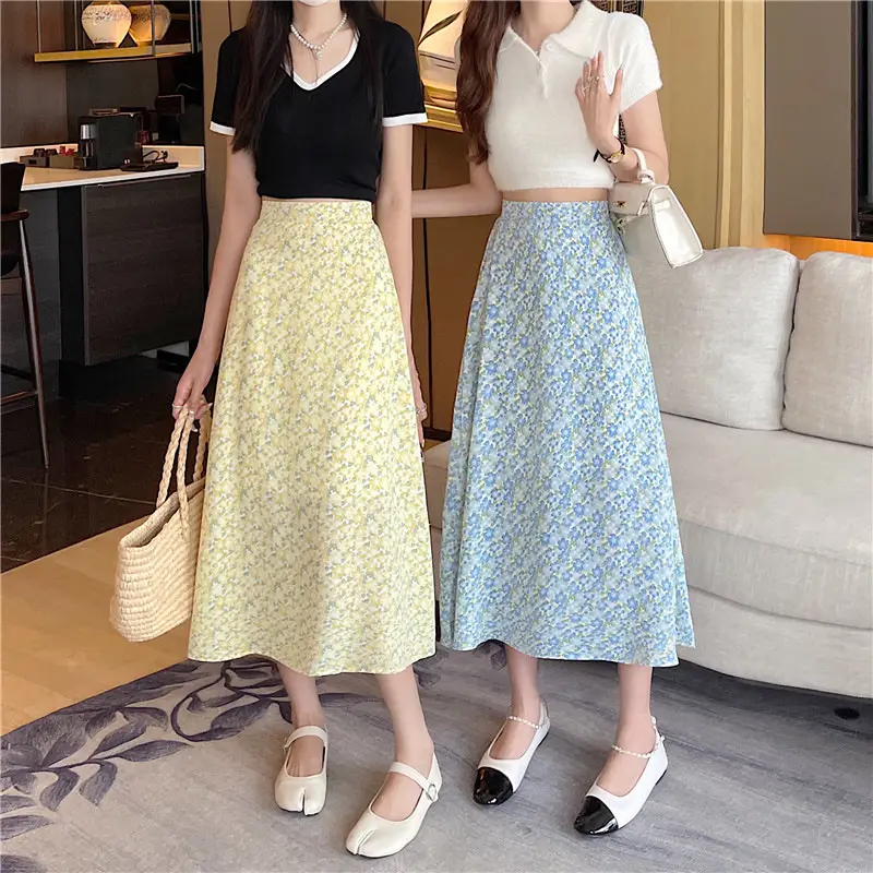 Women Floral High-Waist Skirt 2024 Summer — feature 5