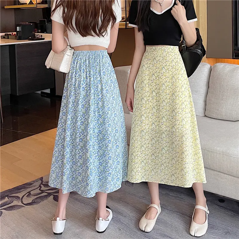 Women Floral High-Waist Skirt 2024 Summer — feature 6
