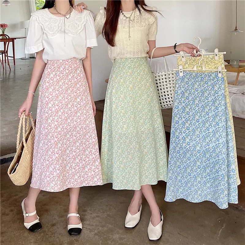 Women Floral High-Waist Skirt 2024 Summer — feature 7