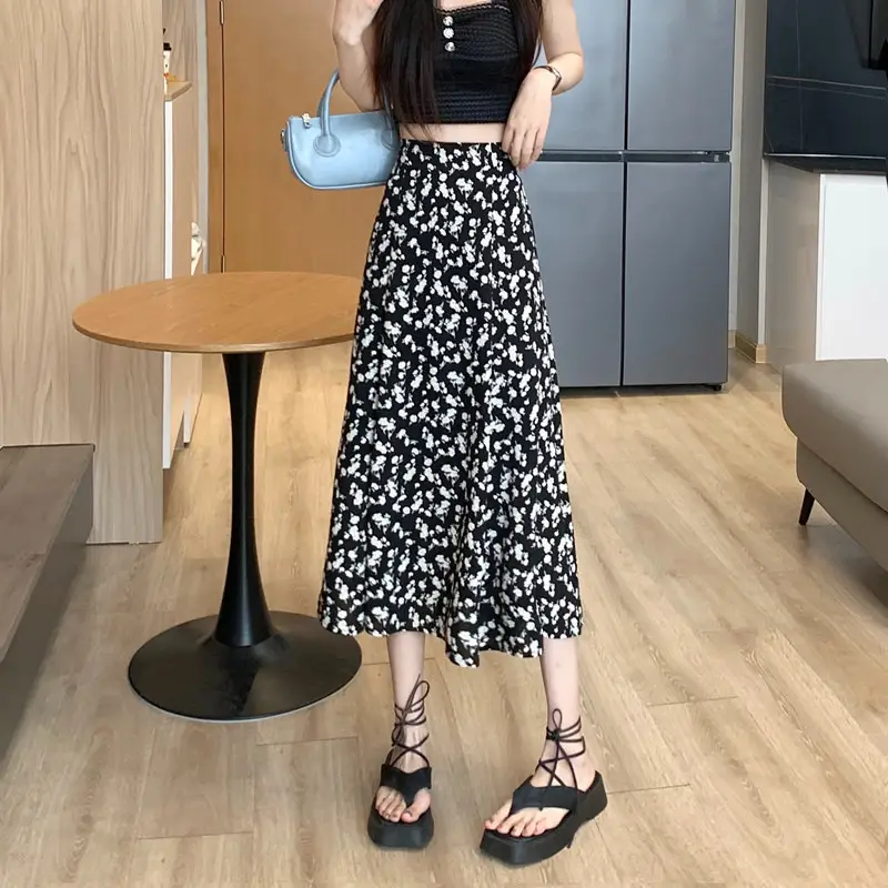 Women Floral High Waist Skirt Medium Size