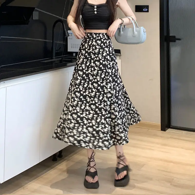 Women Floral High Waist Skirt Medium Size