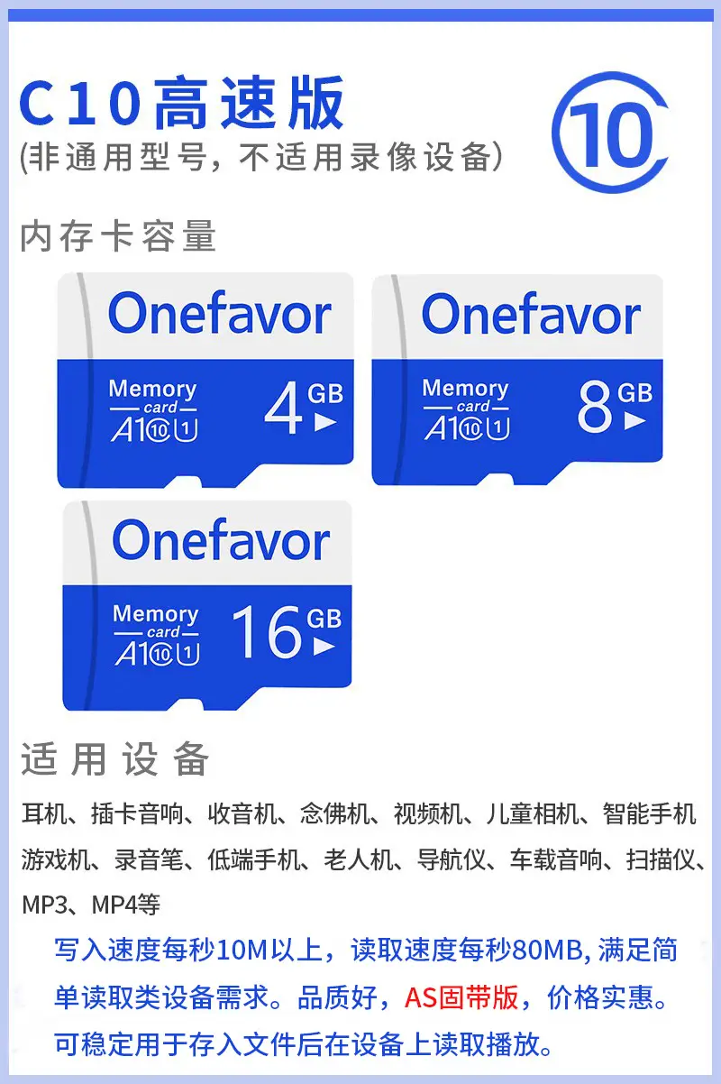 Onefavor 128GB AS Gadget Memory Card for Surveillance Camera — feature 4