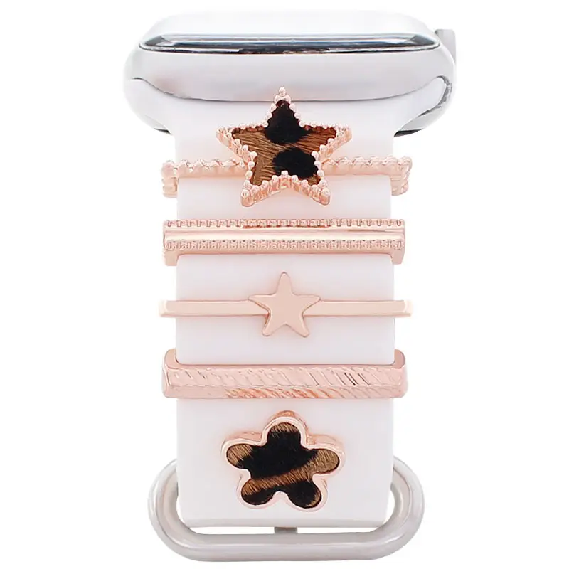 Apple Watch Silicone Band with Crystal Decorative Rings - Image 14
