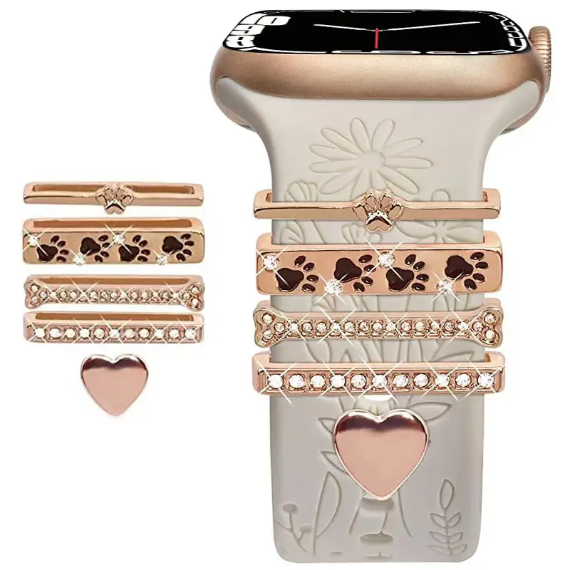 Apple Watch Silicone Band with Crystal Decorative Rings — feature 11