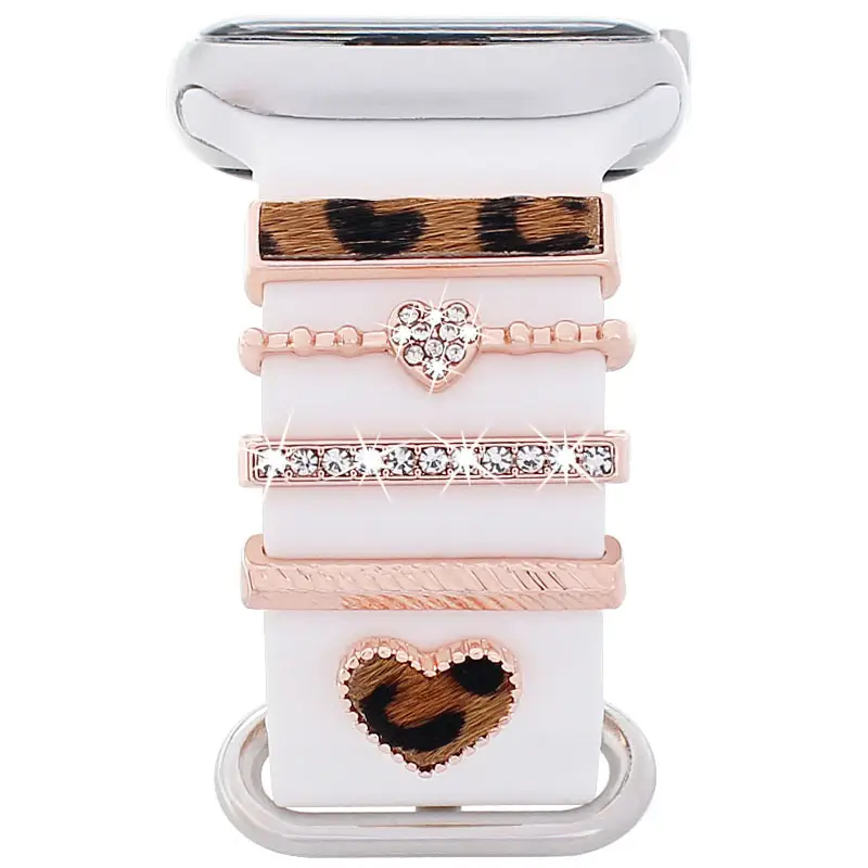 Apple Watch Silicone Band with Crystal Decorative Rings — feature 19