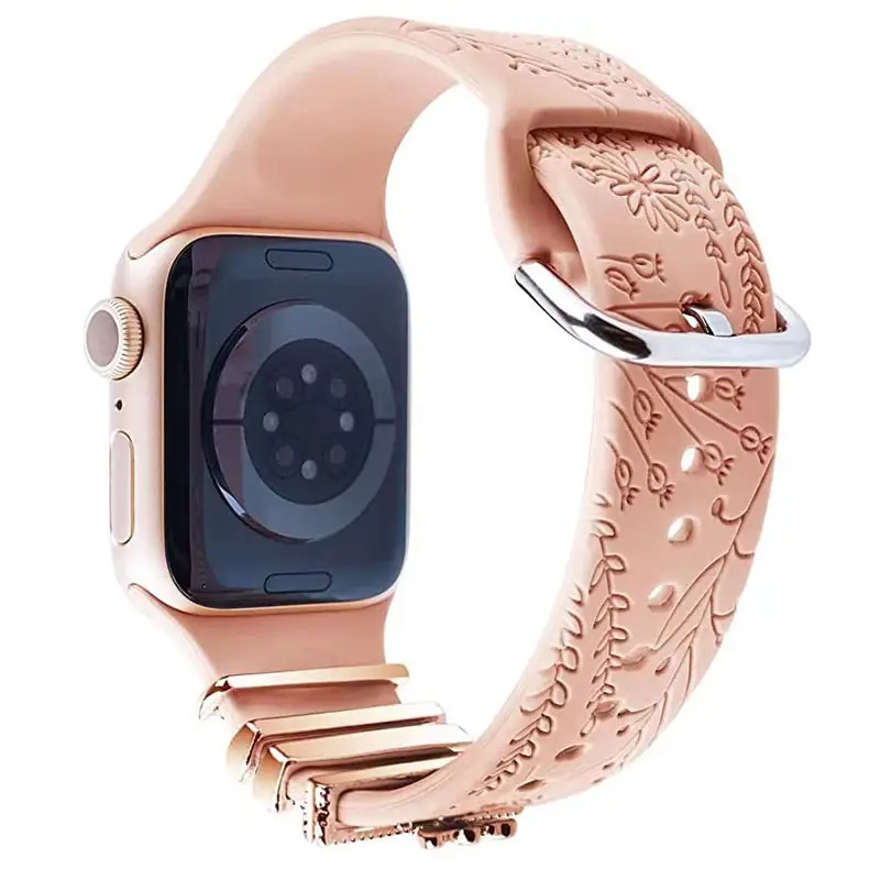 Apple Watch Silicone Band with Crystal Decorative Rings — feature 6