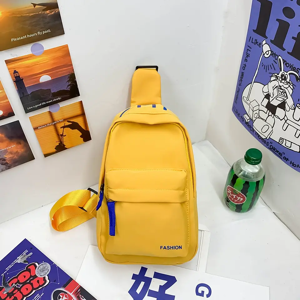2023 Kids Casual Shoulder Crossbody Bag White Orange - Image 2