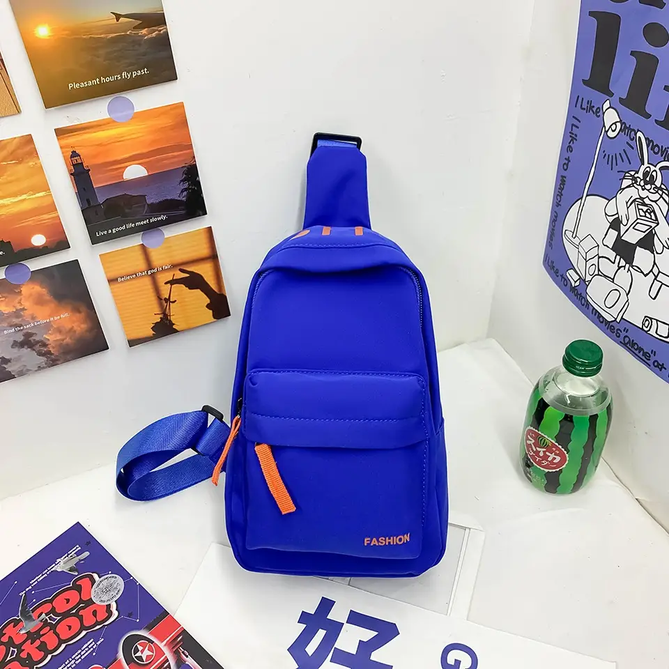 2023 Kids Casual Shoulder Crossbody Bag White Orange - Image 3