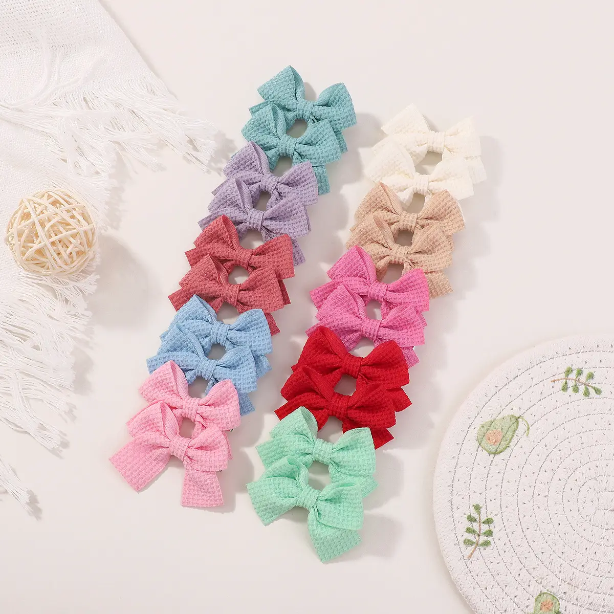 Pink Bow Hairpin for Girls 3 Pcs - Image 24