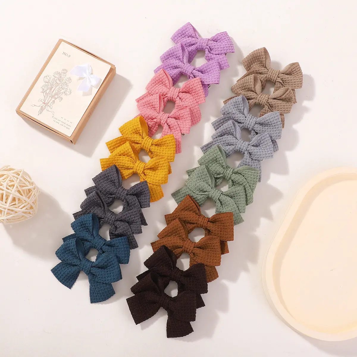 Pink Bow Hairpin for Girls 3 Pcs - Image 25