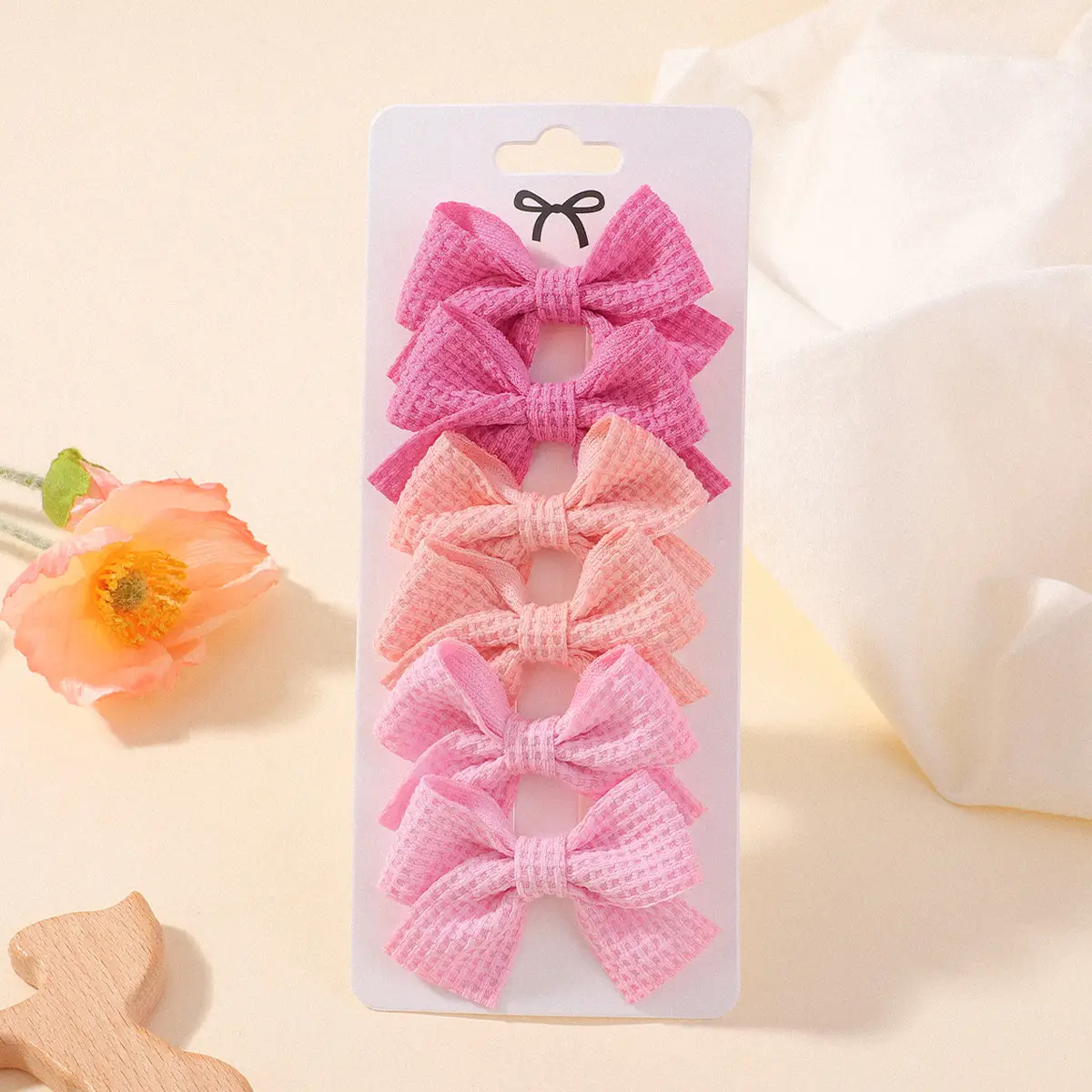 Pink Bow Hairpin for Girls 3 Pcs - Image 30