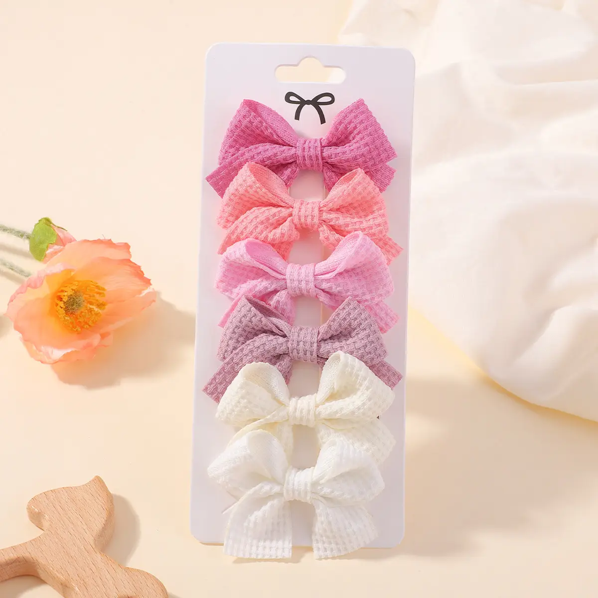 Pink Bow Hairpin for Girls 3 Pcs - Image 32