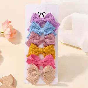 Pink Bow Hairpin for Girls 3 Pcs - Image 34